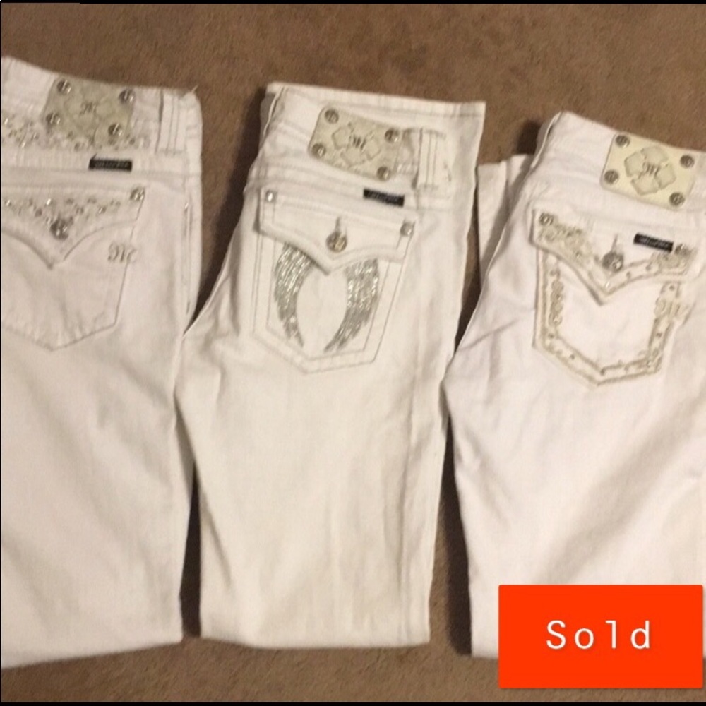 White miss Me boot cut size 29